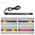 48-LED Motorcycle Light Bar Strip Flexible Tail Brake Stop Turn Signal Lights License Plate Light 3528 SMD Red Amber Color