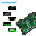 COOLCOLD Laptop Cooling Pad, Ultra Quiet Laptop Cooler Stand with 5 LED Fans 2 USB Port gaming cooling pad