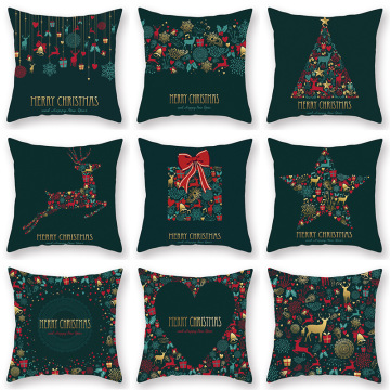 Green pillowcases Christmas Cushion Cover 45*45cm Decorative Pillows Sofa Home Decoration Pillowcase