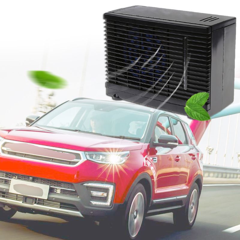 Adjustable 12V 60W Car Air Conditioner Cooler Cooling Fan Water Ice Evaporative Cooler Portable