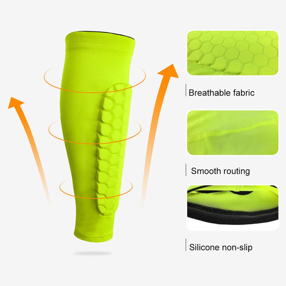 1PC Honeycomb Football Shields Soccer Shin Guard Football Legging Shin Pads Leg Sleeves Adult Support Protective Gear