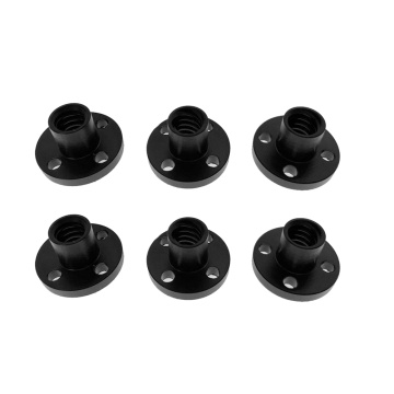 6pcs 3D Printer Parts Black TR8 Lead Screw POM Nut T8 Nut Trapezoidal Screw POM Lead 1/2/4/8mm