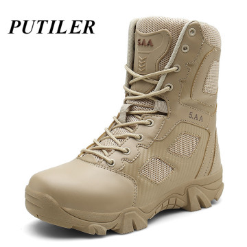 2020 Outdoor Military Ankle Boots Men Winter Tactical Combat Boots Man US Army Hunting Boots Men Shoes Casual Genuine Leather