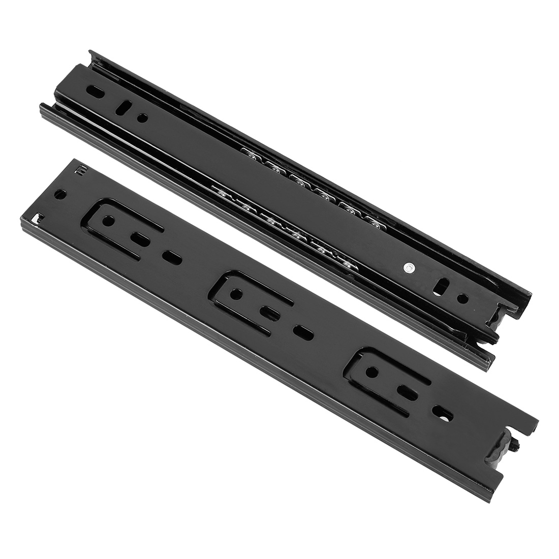 uxcell Ball Bearing Side Mount Drawer Slides, Full Extension,9-Inch,100lbs Capacity,40mm Wide, Black, 1 Pair