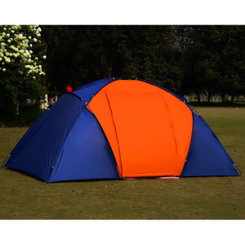 Outdoor Camping Large Tent Double Layer Waterproof Two Bedrooms 5 8 Person Travel Tent Family Party Fishing Tent 420x220x175CM
