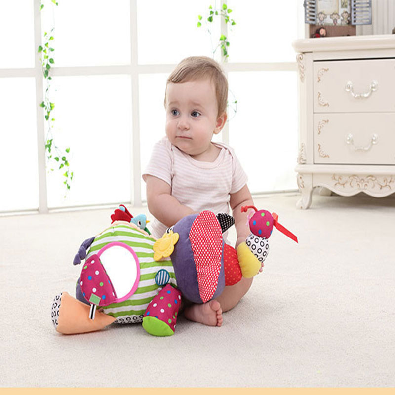 Educational Toys For Baby 0-12 Month Cartoon Plush Elephant Baby Rattles Brinquedos Baby Toys