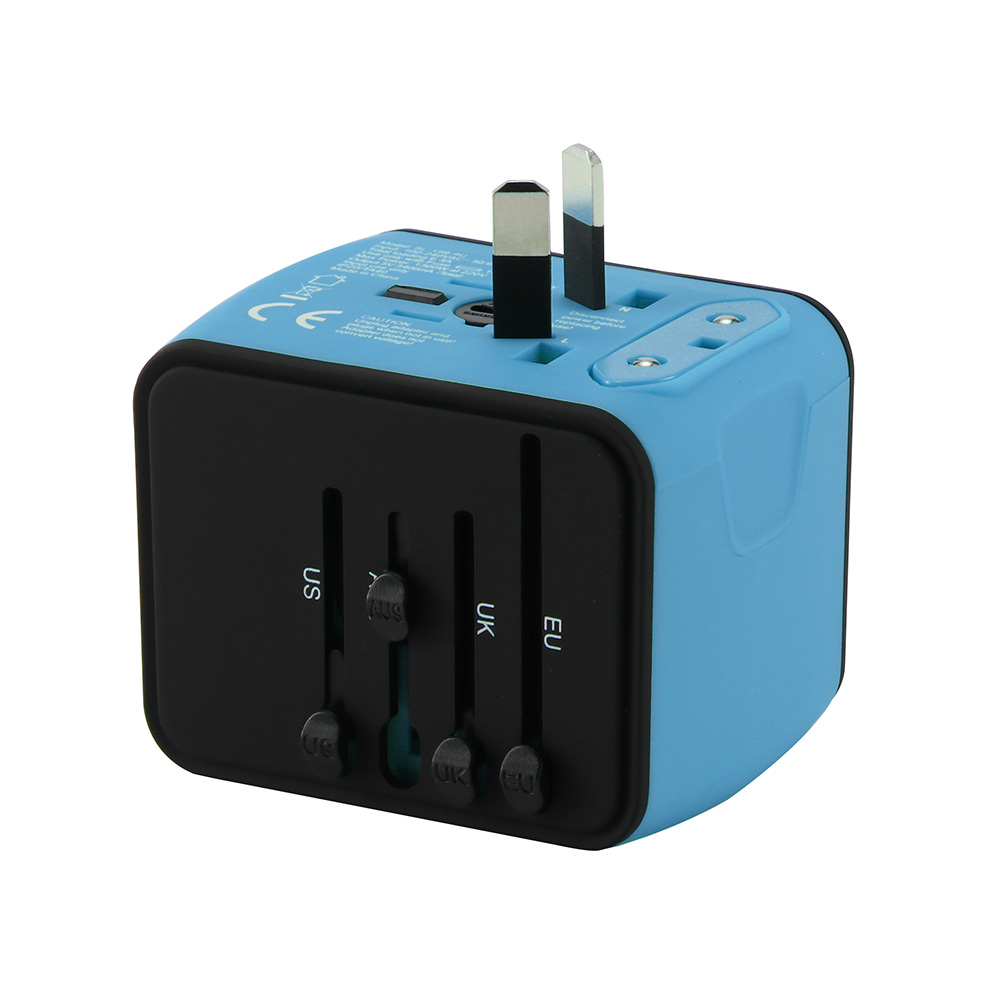 1Pc Universal Travel Charger Adapter 4 USB Port Adaptor Worldwide Electrical Socket US UK EU AUS International Travel Plug