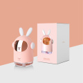 Space Bunny Humidifier 350ml Cute Rabbit Ultrasonic Cool Mist Maker Aroma Air Oil Diffuser Romantic Color LED Lamp Humidificador