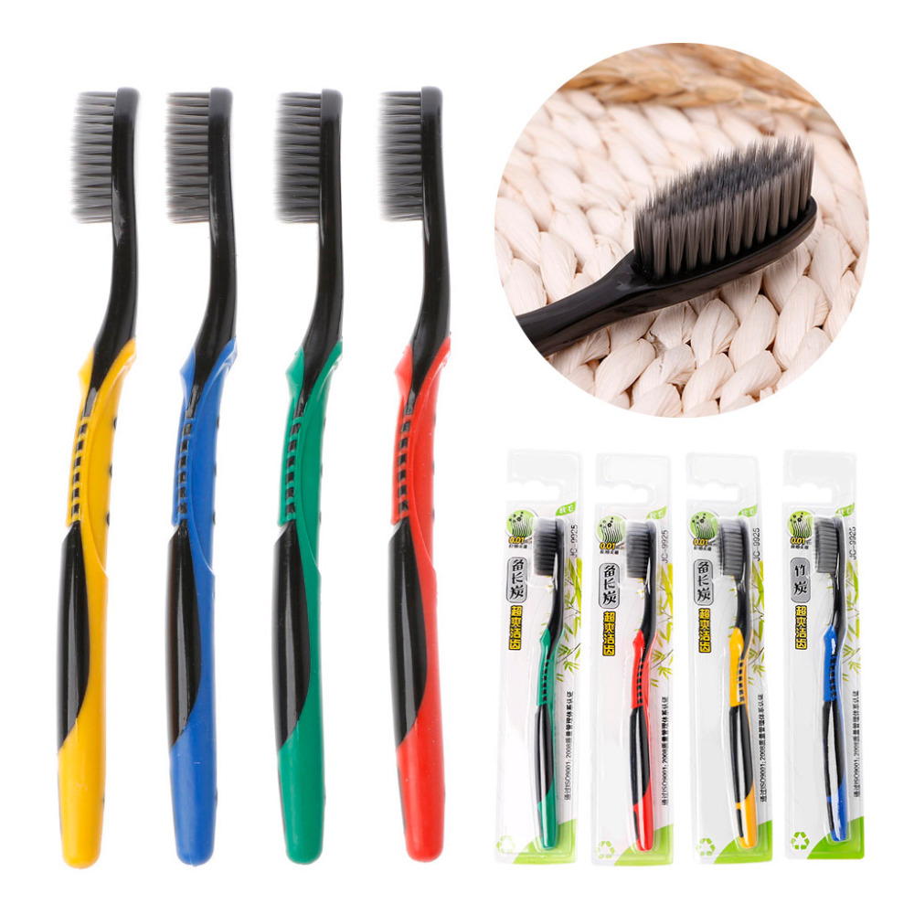 1 PC Bamboo Charcoal Toothbrush Oral Hygiene Ultra Soft Toothbrush Natural Teeth Cleaning Teeth Care Brush