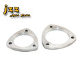 2pcs JZZ Car Accessories 2'' 2.8" 3" Stainless Steel triangular exhaust flange for car exhaust muffler