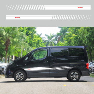 2pcs Car Stickers For Nissan Nv200 Car Door Side Skirt Sticker Auto Vinyl Film Wrap Both Side Stripes