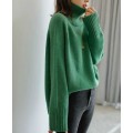 2020 Turtleneck Pure Wool Sweater Woman Loose Large Size Autumn and Winter Thick Pullover Sweater Cashmere Sweater Tide