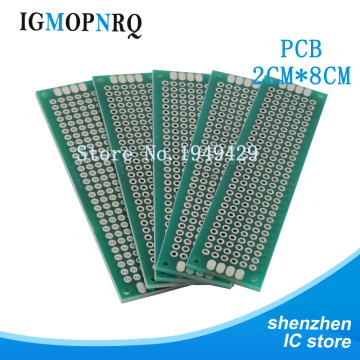 10pcs Double Side Prototype PCB 2*8CM diy Universal Printed Circuit Board 2x8cm