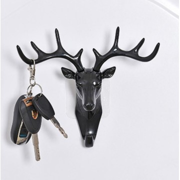 Deer Head Animal Self Adhesive Clothing Display Racks Hook Coat Hanger Cap Room Decor Show Wall Bag Keys Sticky Holder