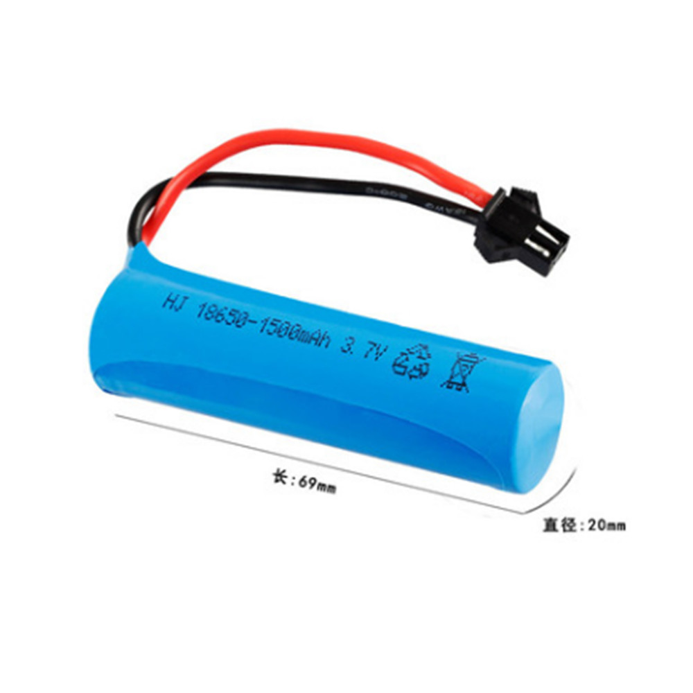 3.7V 1500mAh 18650 Li-ion Battery for remote control helicopter Airplanes car toy accessory 3.7V Battery SM/JST Plug