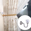 1 Pair(2PCS) Retro Metal Crystal Ball Curtain Hooks Wall Decorative Tieback Hooks Hanger Holder Curtain Hanging Accessory Hooks