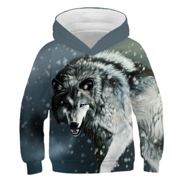 2020 Baby kids Clothes Sweatshirts For Boys Girls Hoodies Children Wolf Animal Pattern Hooded Fashion Print 3D Sweatshirts