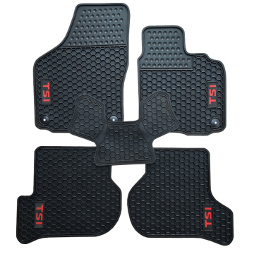 Custom Rubber Car Floor Mats for Volkswagen Golf Scirocco R 6 RHD Right Hand Drive with TSI ABT R Logo Waterproof Durable Carpet