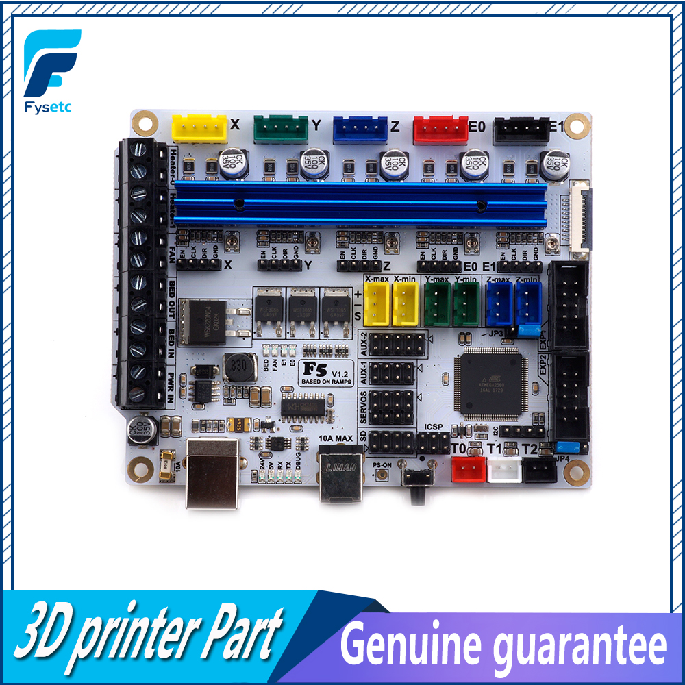 3D Printer Board F5 V1.2 Control Board Based on ATMEGA 2560 Replace BASE 1.4 & Ramps 1.4 ControllerBoard with USB