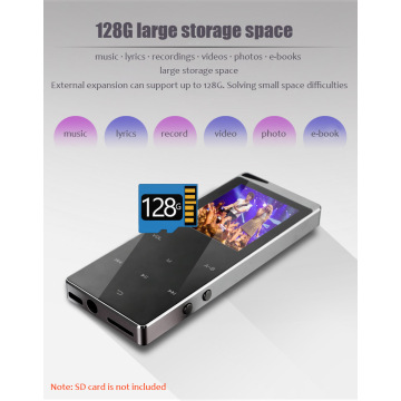 2021 New HIFI Music Lossless MP4 player with Bluetooth HD Screen 2 inch Built-in Speaker 16G MP4 Music Players SD Card up to 64G