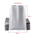 100pcs Silver Aluminum Foil Mylar Bags Vacuum Sealer Zipper Food Saver Bag Storage Pouches For Kitchen Supplies