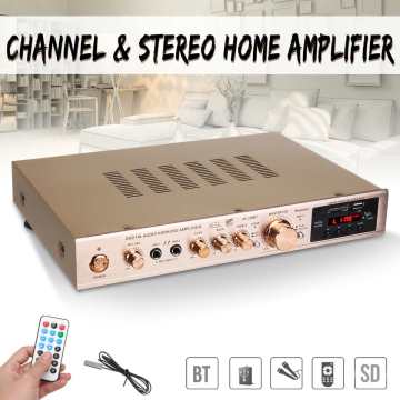 2000W 5 Channel Home Amplifier Audio Digital Auto Car AV HiFi Class Power Amplifiers Stereo Sound FM Radio Player Aluminum Alloy