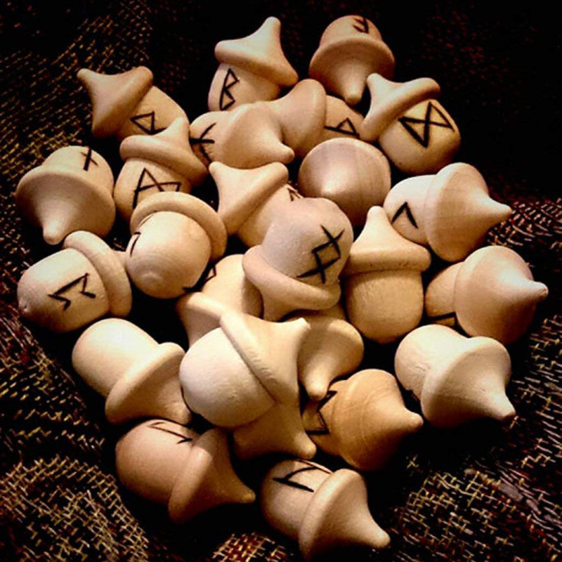 Creative Useful NEW Hot Sale 10PCS Unfinished Wooden Acorns Peg Ornament