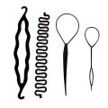 4pcs/set Magic Hair Braiding Twist Curler Styling Set Hairpin Holding Hair Braiders Pull Hair Needle Ponytail DIY Tool