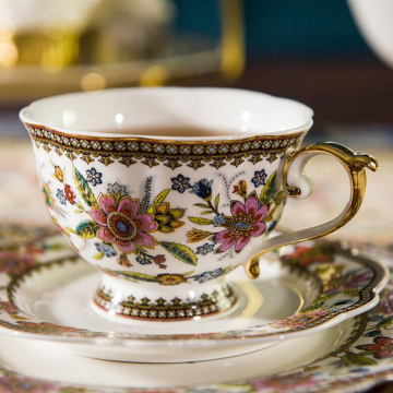 Top Grade Bone China Coffee Cup Creative European Tea Cup Set And Saucer Home Party Afternoon Tea Teacup Porcelain Nice BB95