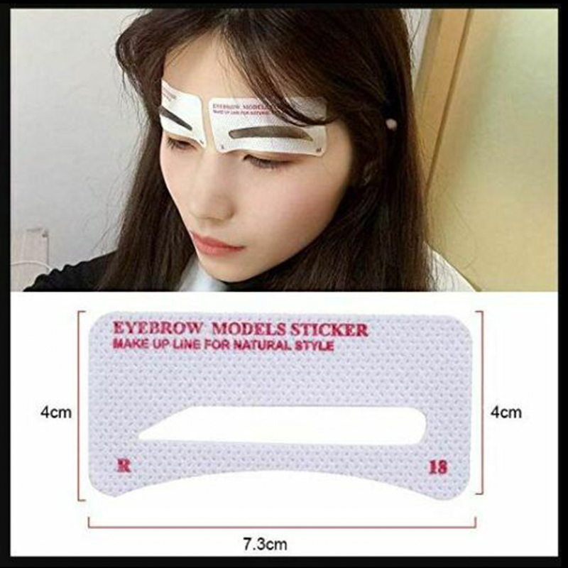 12/24 Pairs Eyebrow Stencil Stickers Eyebrow Drawing Card Template DIY Makeup Tools MU8669
