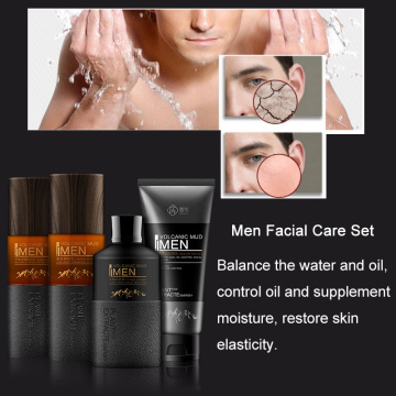 4PCS/SET Men Brightening Skin Care Set Cleanser & Toner & Lotion&Cream Oil Control Refreshing Moisturizing Hydrating Facial care