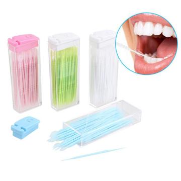 50 pcs Tooth Floss Oral Hygiene Dental Floss Soft Plastic Interdental Brush Toothpick Healthy for Teeth Cleaning Oral Care 40