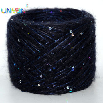 50% wool 100g Paillette wool yarn for knitting Thick hand knitting thread Children baby mink yarn Crochet yarns fabric t52