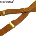 SHOWERSMILE Bow Tie Suspenders Set Bronze Clips Adult Brown Suspenders Women Suspenders Unisex Vintage Mens Suspenders Braces