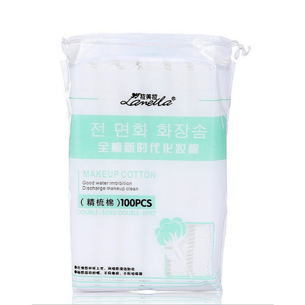 100 Pcs White Rectangle Facial Cotton Pads for Make Up Comfortable Skin Cosmetic Makeup Tools