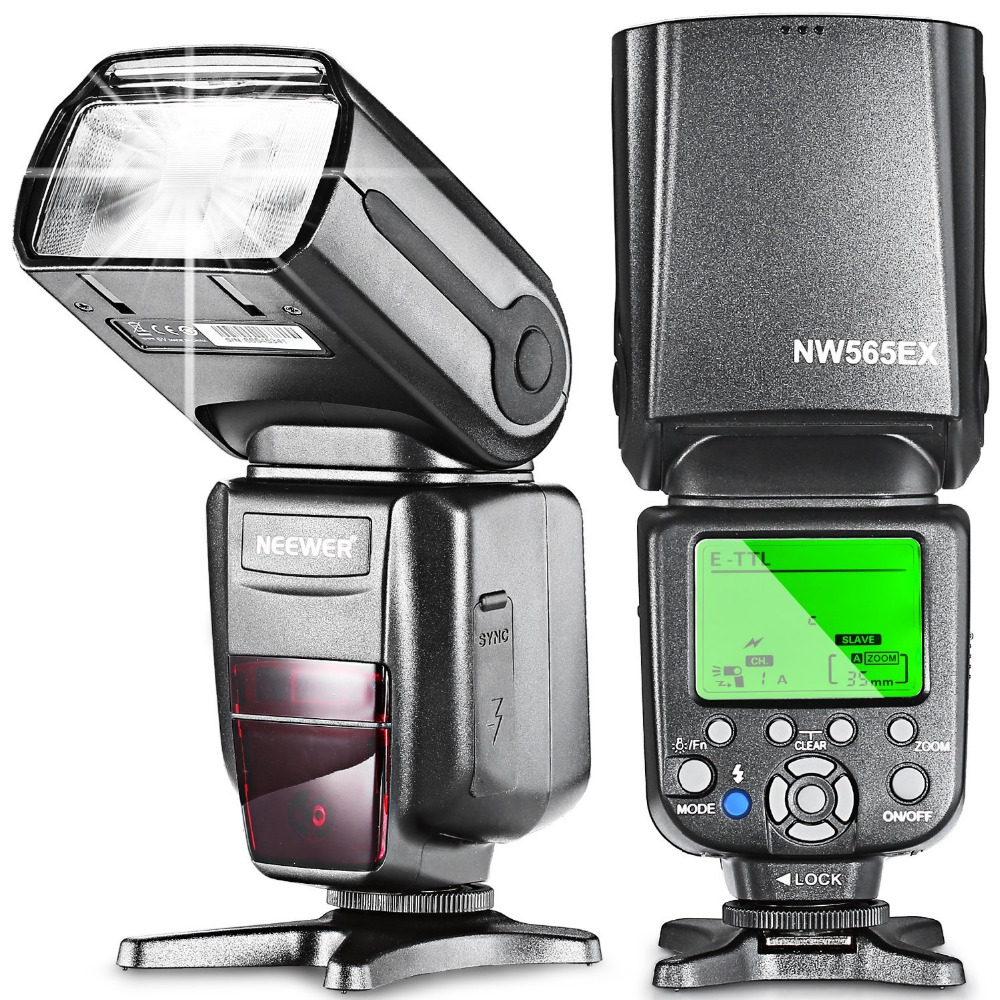 Neewer NW-565 E-TTL On-camera Slave Speedlite Flash Light for Canon 5D II/7D/6D/60D/700D/30D/40D/650D/all Other Canon DSRL