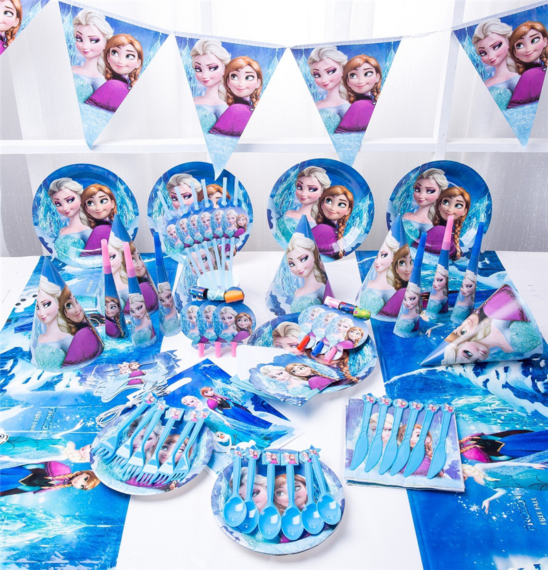 Frozen Queen Tablecloth Disposable Table Cloth Theme Kids Happy Birthday Party Supplies Decoration Plastic Table Cover