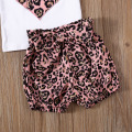 3PCS Newborn Toddler Baby Girls T-shirt Top Pants Shorts Headband Outfits Clothes Set Summer