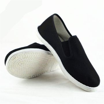 Cotton Sole Mens Kung Fu Closed Toe Slip On Shoes Black Cotton Shoes Bruce Lee Vintage Chinese Kung Fu Shoes Wing Chun Tai Chi