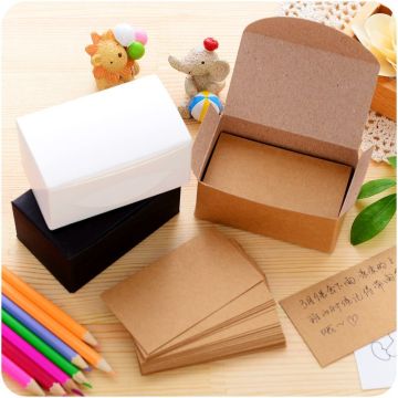 100 pcs/lot Blank White Brown Writing Kraft Paper Memo Pad Business Paper Message Cards Stationery Stickers Memo Pads