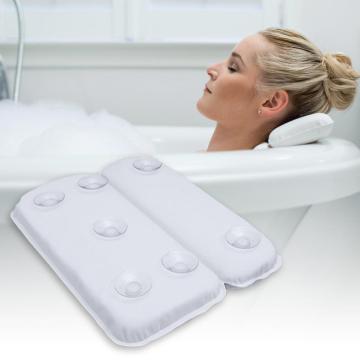 SPA Bathtub Pillow Soft 2-Panel Shoulder Non-slip Suction Bath Headrest Cushion bathing pillow waterproof bath tub pillow spa