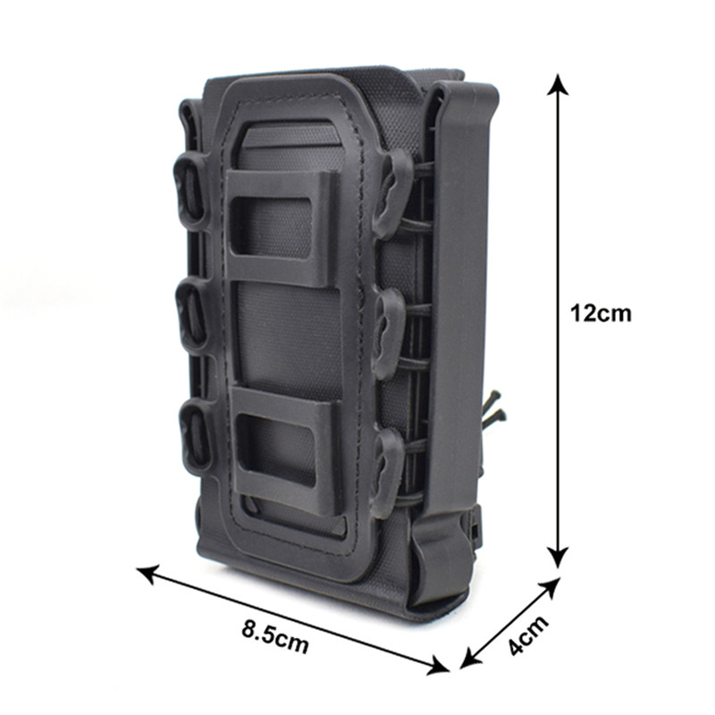 Outdoor 5.56 7.62 Fast Magazine Pouch Quick Release Tactical Nylon Holster Case Box Replacement Elastic Soft Shell Bullet Folder