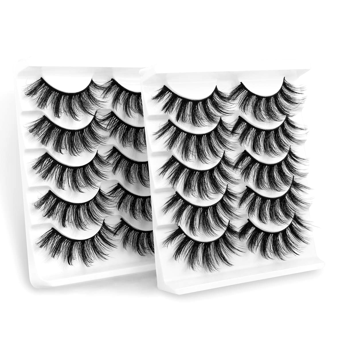 SEXYSHEEP 5Pairs 3D Mink Lashes False Eyelashes Natural/Thick Long Eye Lashes Wispy Makeup Beauty Extension Tools