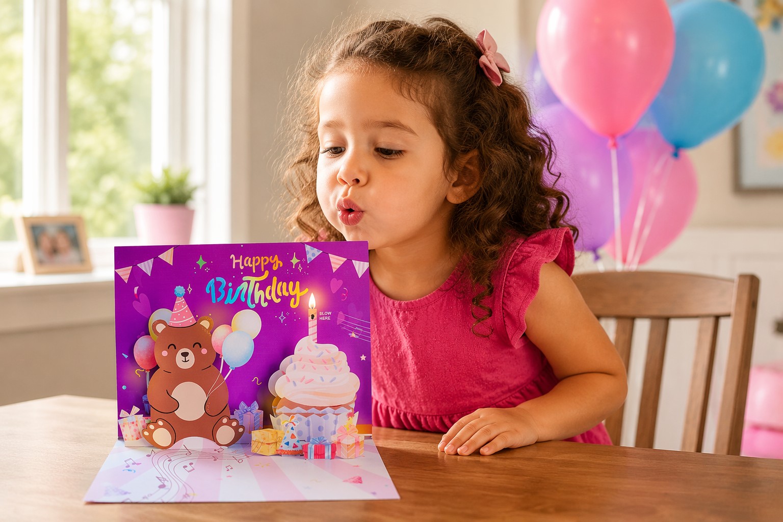 bear birthday music card