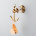 JIENI Golden Plated Bathroom Paper Holder Coat Hook Towel Rack Soap Dish Bath Hardware Set Accessories & Diamond Hardware Set