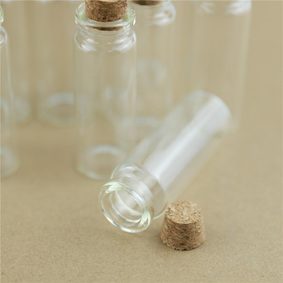 50pcs/lot 22*60mm 12ml Mini Glass Bottles With Cork Stopper Crafts Tiny Jars Transparent Empty Glass Storage Jar Bottle Gift