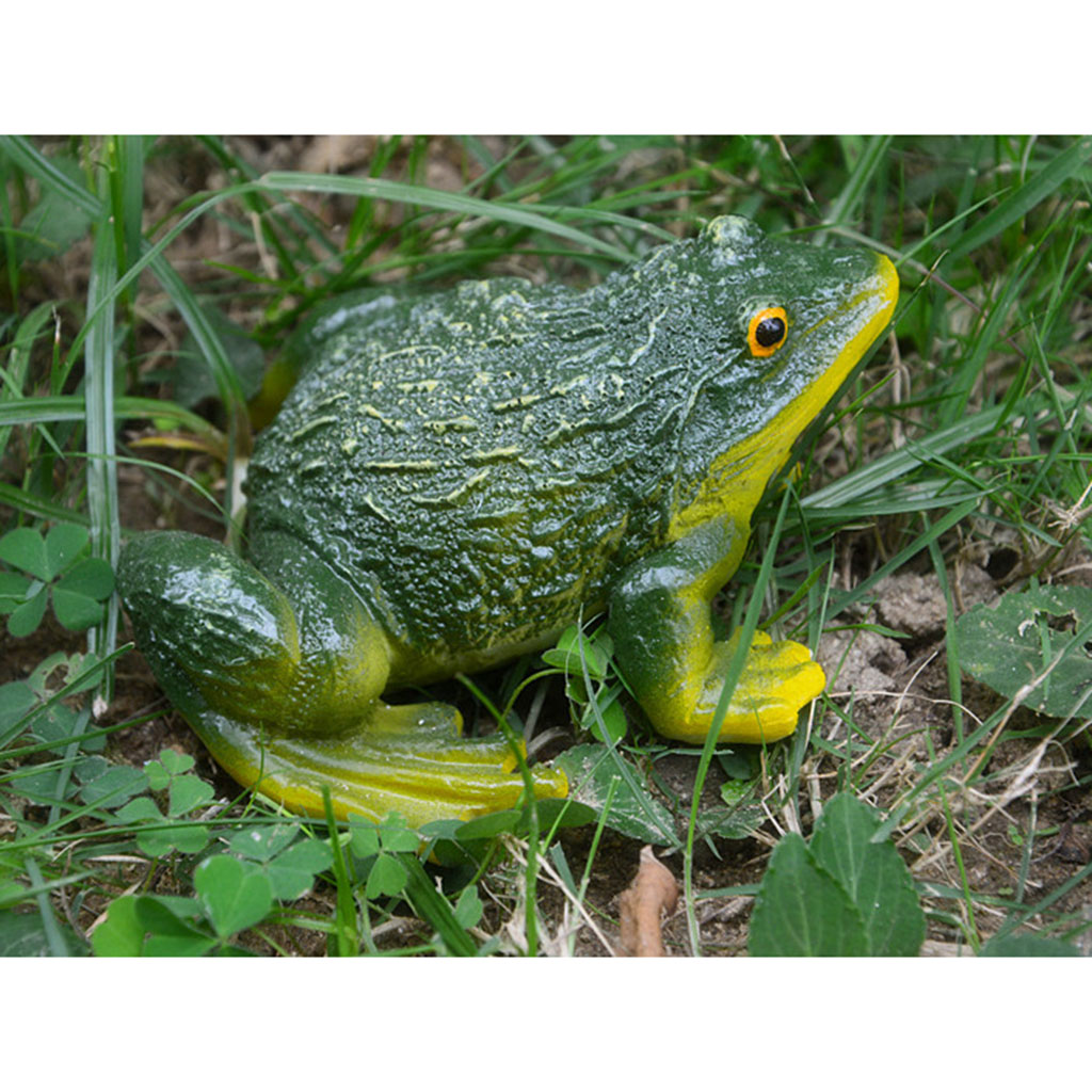 1x Green Frog Resin Ornament Craft for Home Garden Yard Scene DIY Accessory