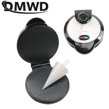 DMWD Household Electric Crispy Egg Roll Maker Omelet Sandwich Iron Crepe Baking Pan Waffle Pancake Oven DIY Ice Cream Cone Machi