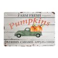 New Metal Tin Sign Retro Vintage Farm Fresh Pumpkins Aluminum Sign for Home Coffee Wall Decor