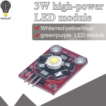 3W High-Power KEYES LED Module with PCB Chassis for Arduino STM32 AVR